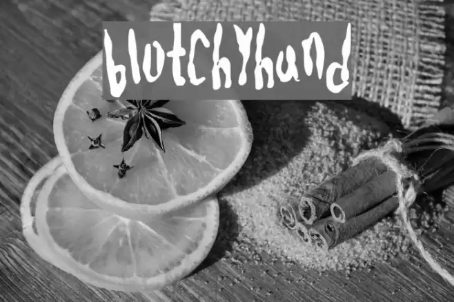 blotchyhand Font examples