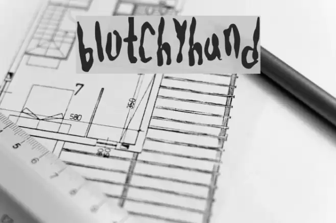 blotchyhand Font examples