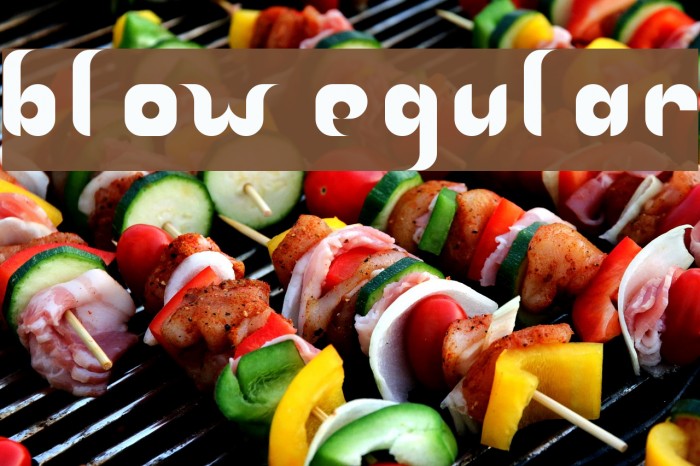 blow Regular Font examples