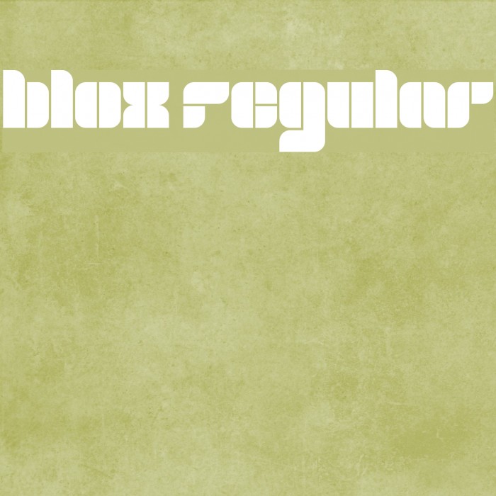 blox Regular Font examples