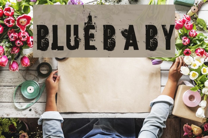 blueBaby Font examples