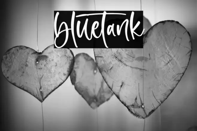 bluetank Schriftart examples