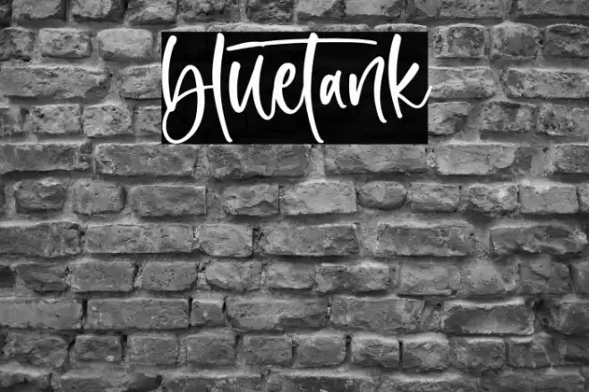 bluetank Schriftart examples