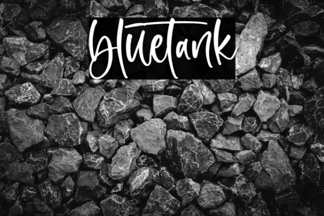 bluetank Schriftart examples