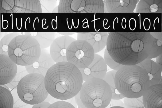 blurred watercolor Polices examples