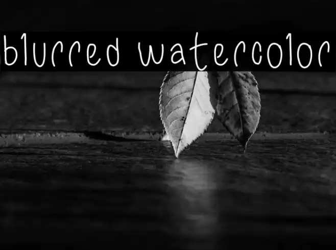 blurred watercolor Polices examples