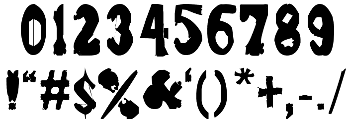 blurrr letters Font OTHER CHARS