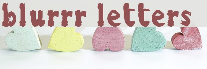 blurrr letters Font examples