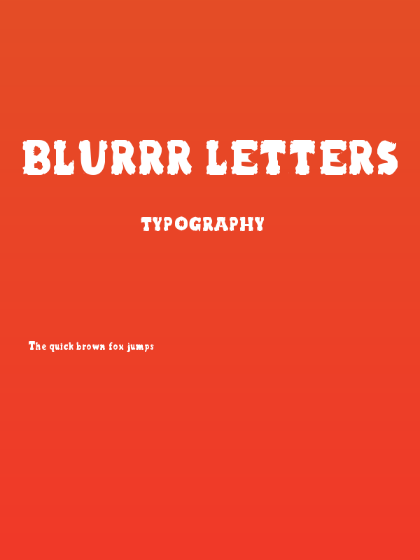 blurrr letters Poster