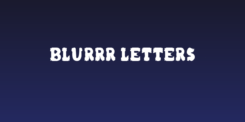blurrr letters Social Header