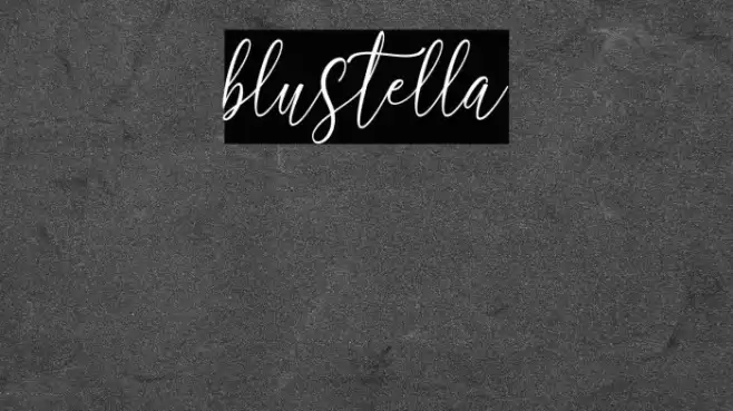 blustella Font examples