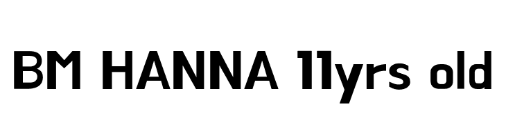 BM HANNA 11yrs old Font