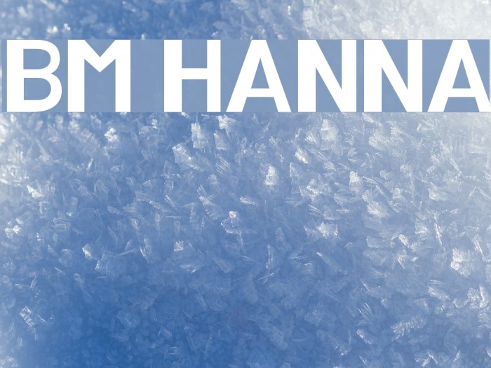 BM HANNA Font examples