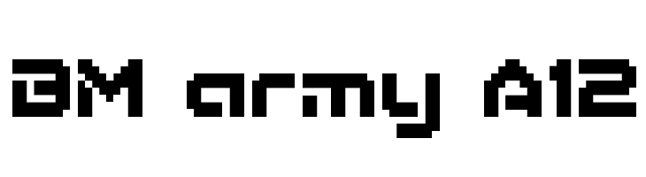 BM army A12  les polices de caractères gratuit tlcharger