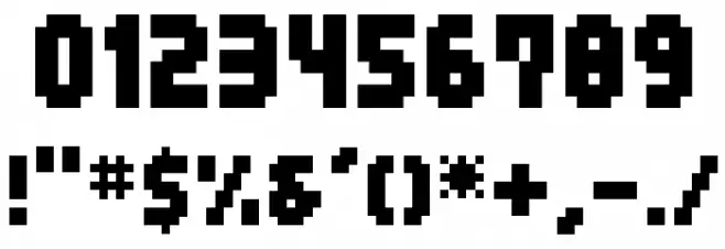 BM aztec A12 Font OTHER CHARS