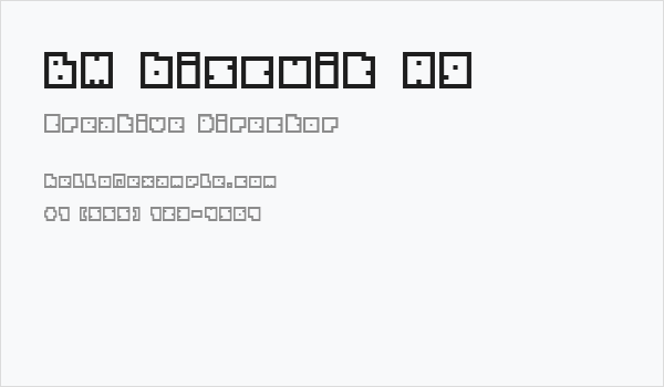 BM biscuit A9 Business Card