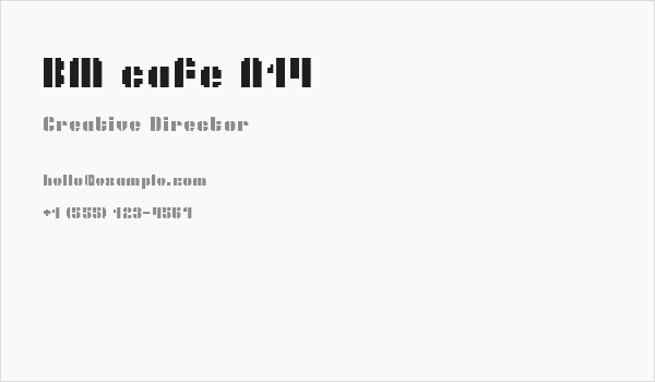 BM cafe A14 Business Card