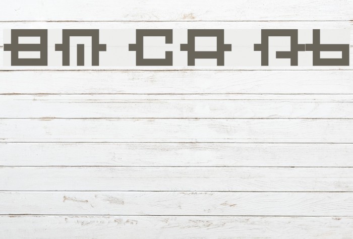 BM chain A6 Font examples