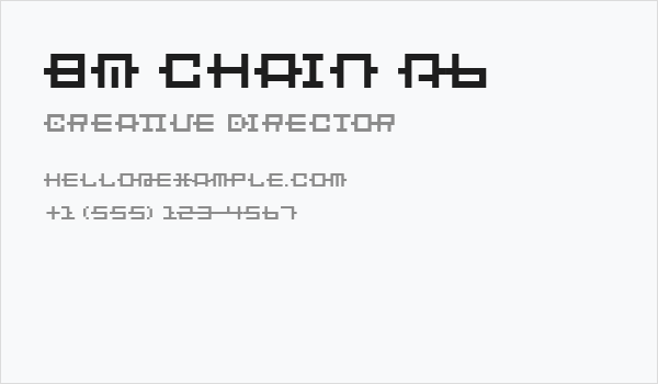 BM chain A6 Business Card