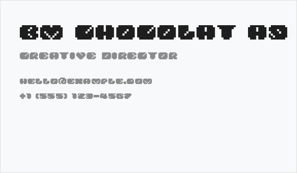 BM chocolat A9 Business Card