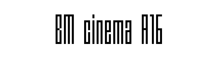 BM cinema A16  नि: शुल्क फ़ॉन्ट्स डाउनलोड