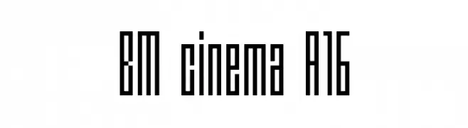 BM cinema A16  Frei Schriftart Herunterladen
