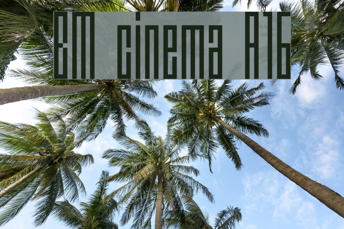 BM cinema A16 Font examples