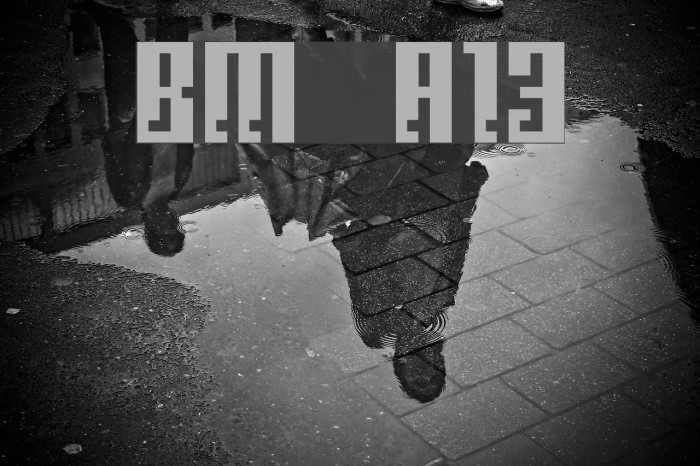 BM corrode A13 Font examples