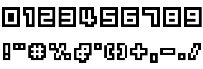 BM cube A8 Font OTHER CHARS