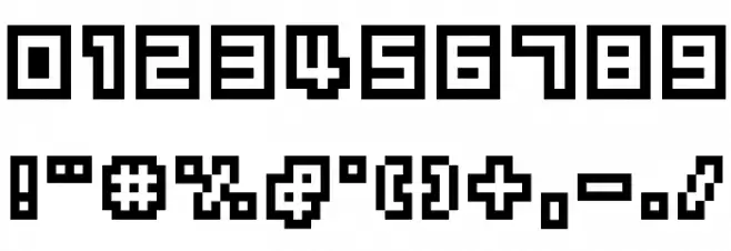 BM cube A8 Font OTHER CHARS