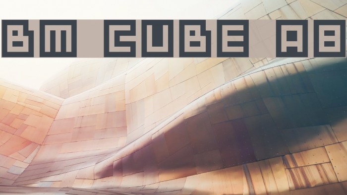 BM cube A8 Font examples