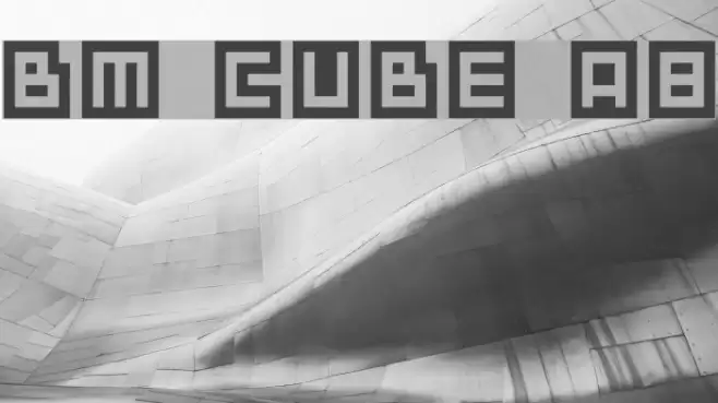BM cube A8 Font examples