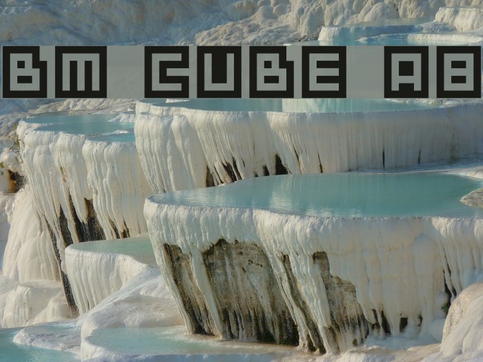 BM cube A8 Font examples