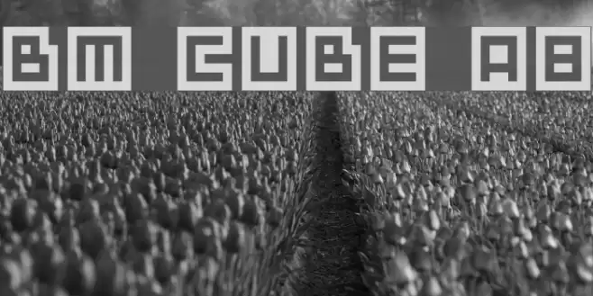 BM cube A8 Font examples