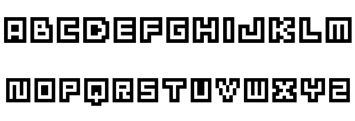 BM cube A8 Font LOWERCASE
