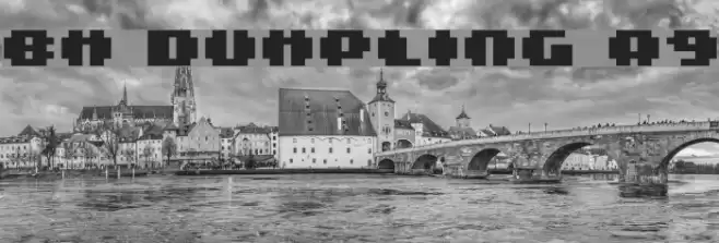 BM dumpling A9 Font examples