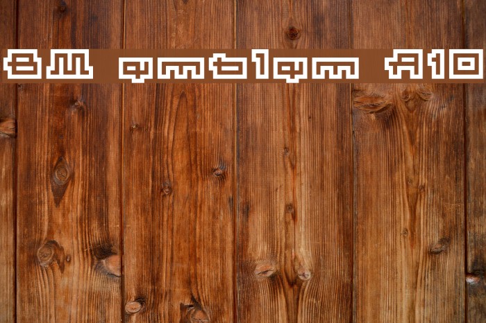 BM emblem A10 Font examples