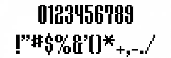 BM feather A20 Font OTHER CHARS