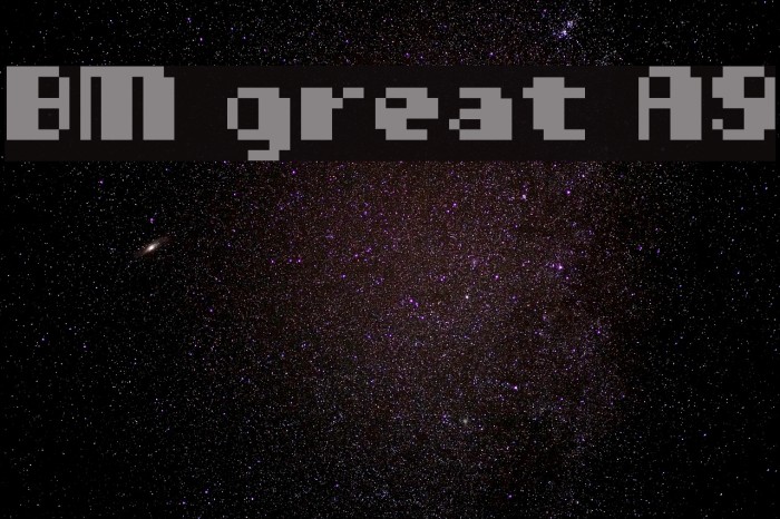 BM great A9 Font examples