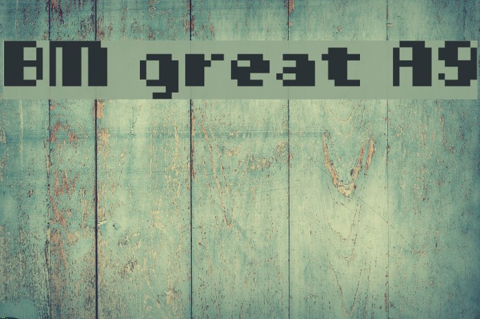 BM great A9 Font examples