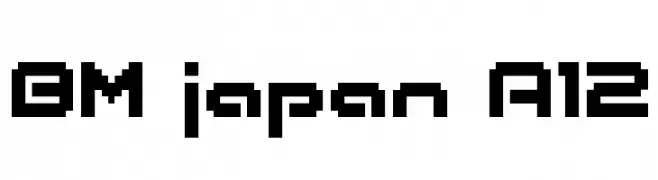BM japan A12  免费字体下载
