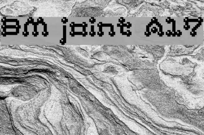 BM joint A17 Font examples