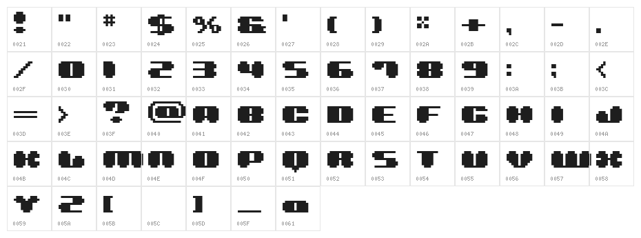 BM leaves A11 Character Map