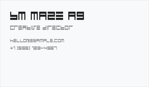 BM maze A9 Business Card