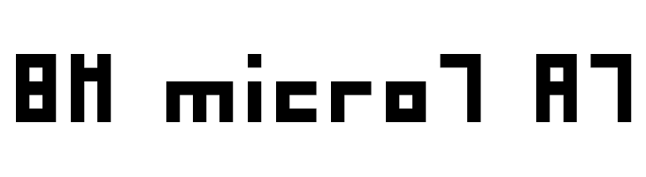 BM micro7 A7  font caratteri gratis