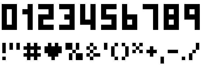 BM micro7 A7 Font OTHER CHARS