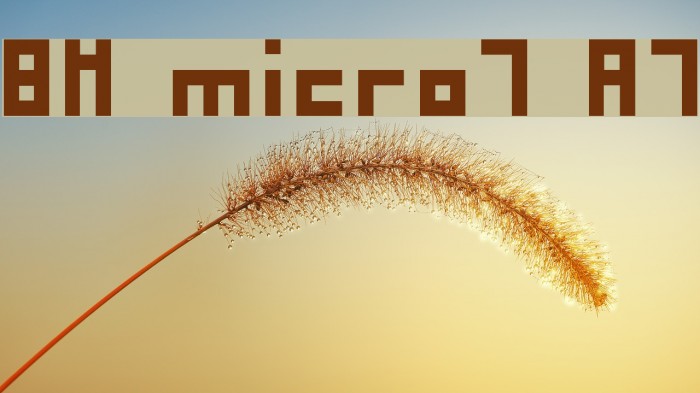 BM micro7 A7 Font examples