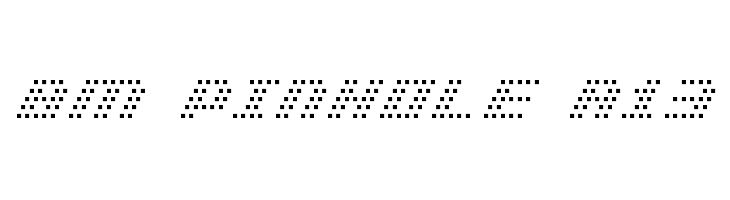 BM pinhole A13 Font