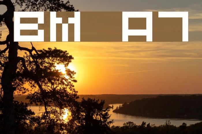 BM plain A7 Font examples