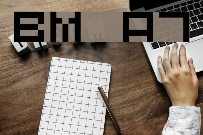 BM plain A7 Font examples